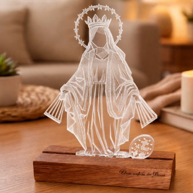 Trofeu Nossa Senhora das Graças em acrílico