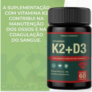 Kit 3 Vitamina D3 + Vitamina K2 MK7 - 180 Caps - Premium - Envio Imediato