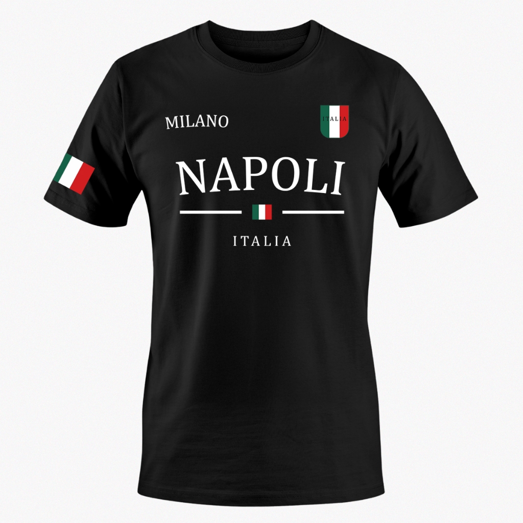Camiseta Itália Napoli Tshirt Premium Masculina 100% Algodão Tamanho Plus Size Disponíveis em Oferta na Shopee