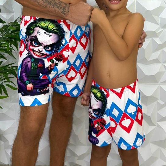 Kit Samba  PIjama Menino Boy  Canção Pai e Filho  Moda Masculina Estampada Personagem Herói