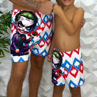 Kit Samba  PIjama Menino Boy  Canção Pai e Filho  Moda Masculina Estampada Personagem Herói