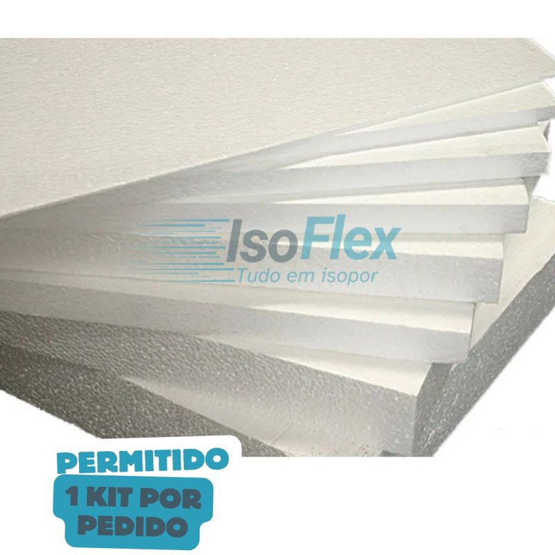(item APOIO) Placa EPS Tipo 1 Anti-Chamas – Material Leve, Reciclável e Seguro para Obras e Reformas (60kg/m²)