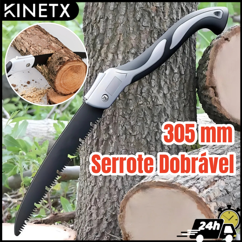 Serra Serrote Dobrável Profissional Lâmina 300mm Poda Galhos  Madeira Serra Camping Bushcraft