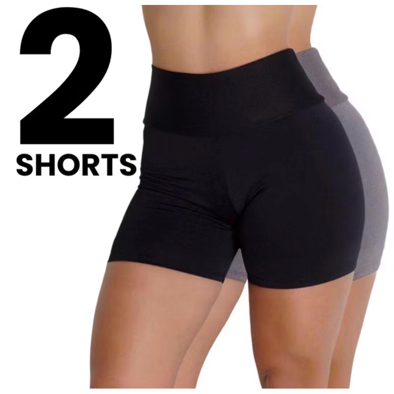 Kit 2 Shorts Suplex Legging Academia Cós Alto Não fica Transparente