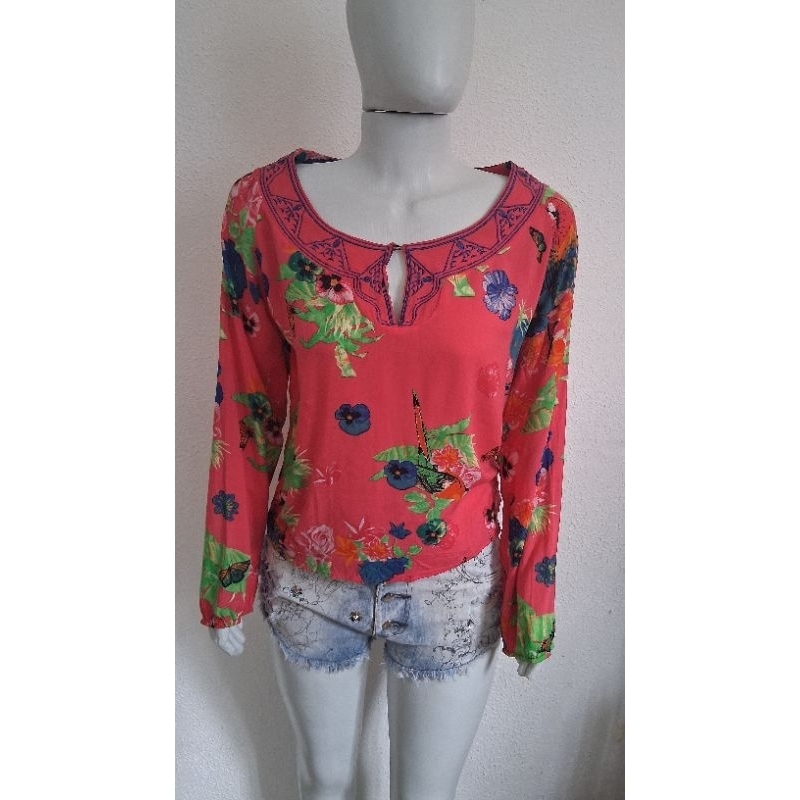 Blusa tipo bata da Clock House. Tam. 38. Moda brechó
