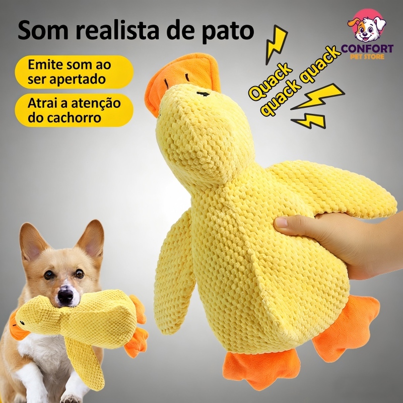 Brinquedo Interativo de Pelúcia para Cães e Gatos Pato, um pato de borracha durável e barulhento para cães. em Oferta na Shopee