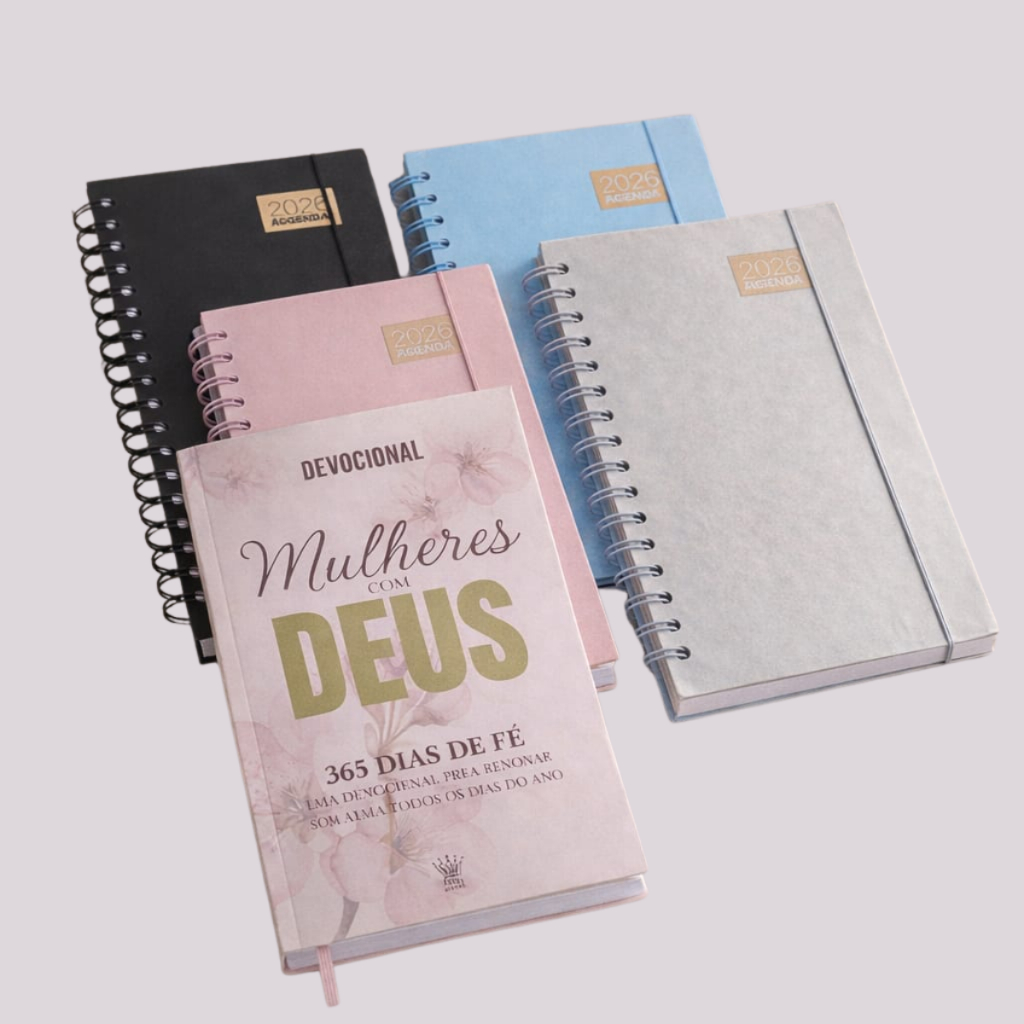 Kit Agenda 2026 mais Devocional para Mulheres com Deus