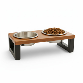 Comedouro Pet Elevado Tigelas Duplas Alumínio Cães Gatos em Oferta na Shopee