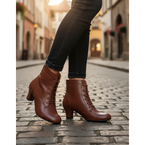 Bota Dança Salão Couro Legitimo Feminino Salto 6 cm Pra Dança 150