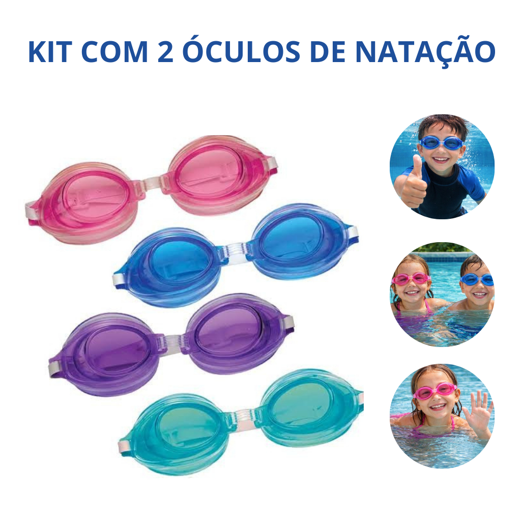 Óculos de natação infantil Mor Kit com 2 óculos