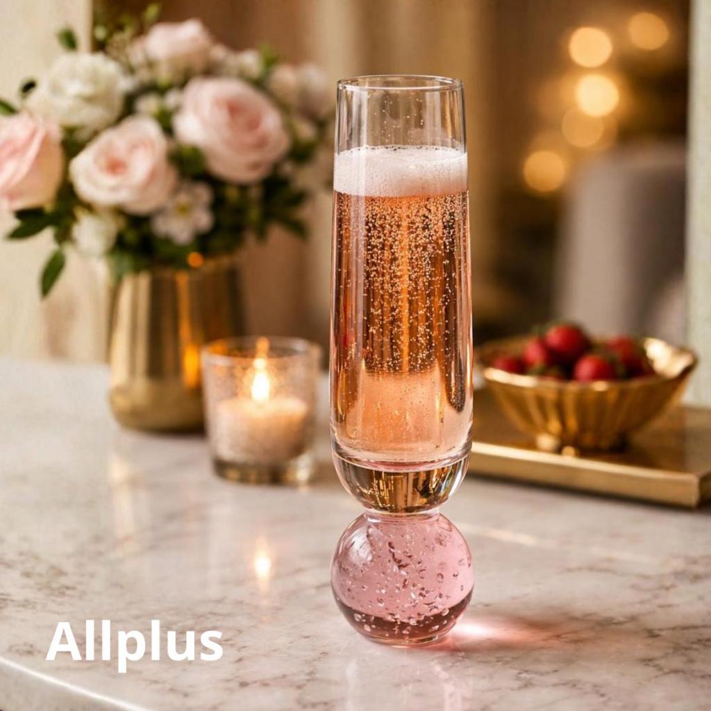 Taças de Vidro transparente Drink vinho Espumante com base Espera em Oferta na Shopee