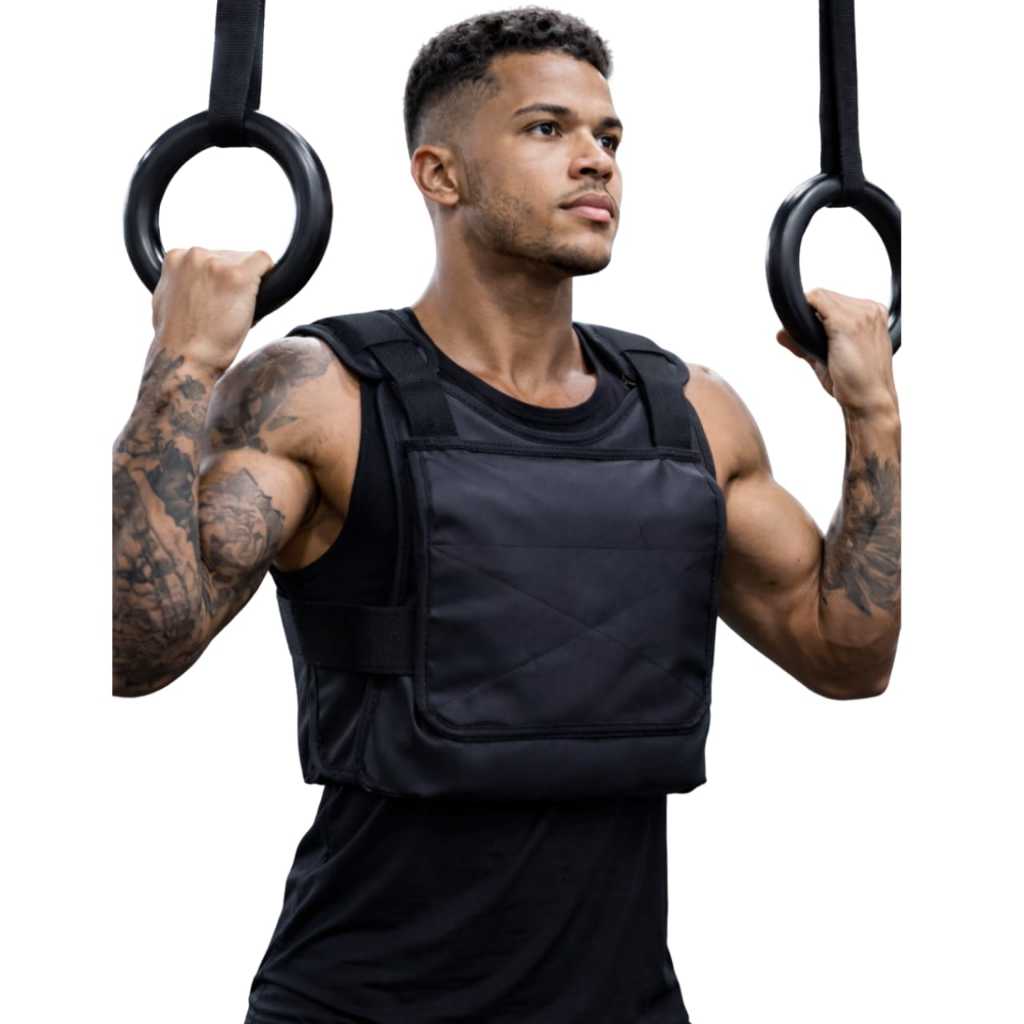 Colete de carga Crossfit Funcional peso ajustavel de 10kg, treinar em casa academia Treino de Força