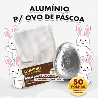 50 folhas em alumínio para ovos de Páscoa em várias médidas em Oferta na Shopee