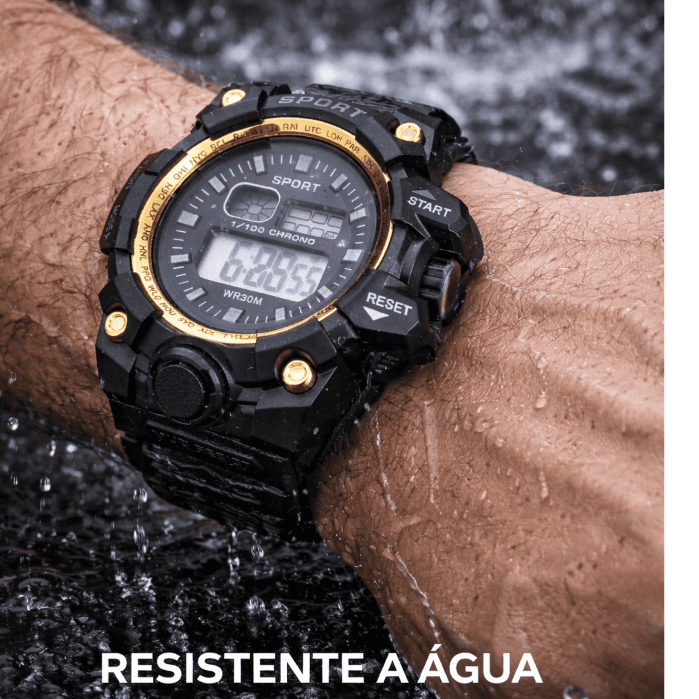 RELÓGIO SPORT DE PULSO DIGITAL MASCULINO ESPORTIVO RESISTENTE A ÁGUA