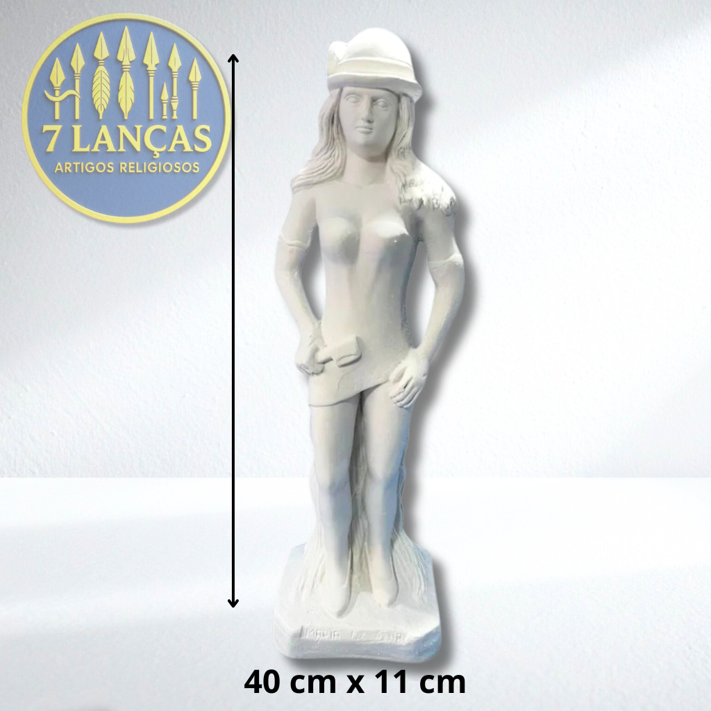 Imagem de Maria Navalha em Gesso Cru - 40 cm - Umbanda / Candomblé
