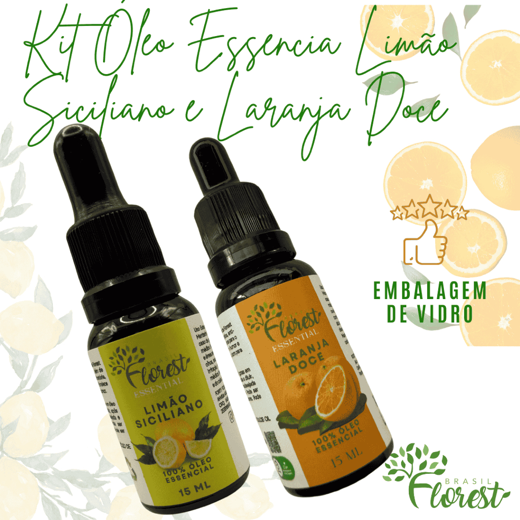 KIT ÓLOE ESSENCIAL DE LIMÃO SICÍLIANO E LARANJA DOCE FLOREST BRASIL