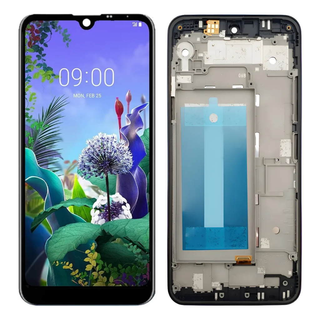 Tela Frontal Display Lcd Para LG K50/K12 Max Com Aro