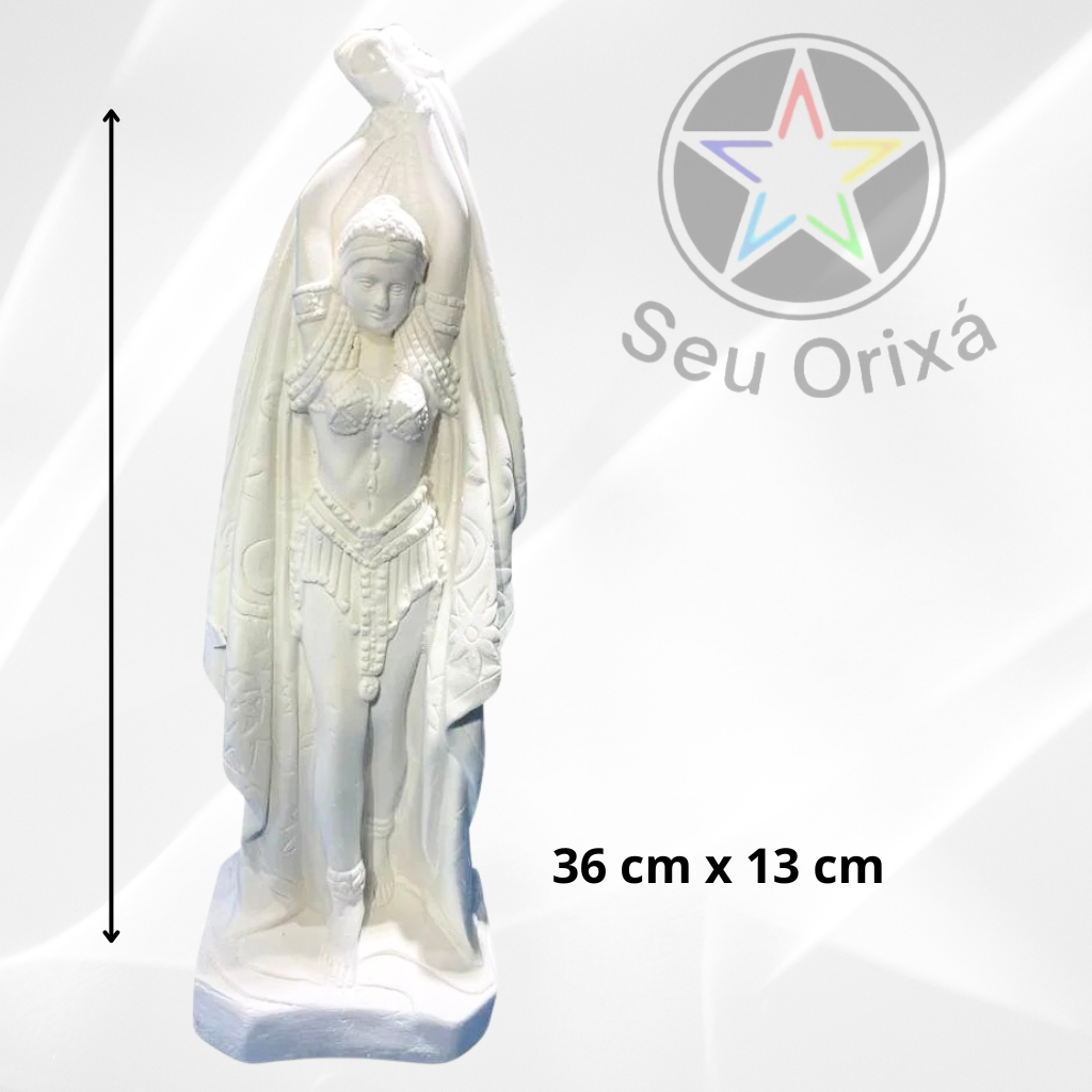 Imagem em Gesso Orixás Cigana 36x13cm umbanda