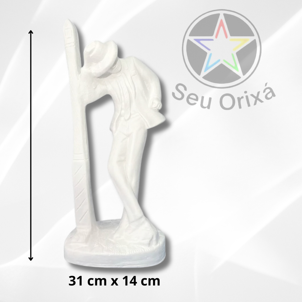 Imagem em Gesso Orixás Malandros Zé pilantra 31 cm