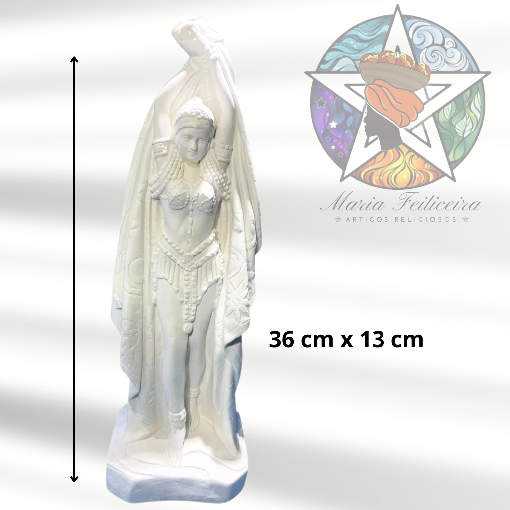 Imagem em Gesso Cigana 36x13cm umbanda