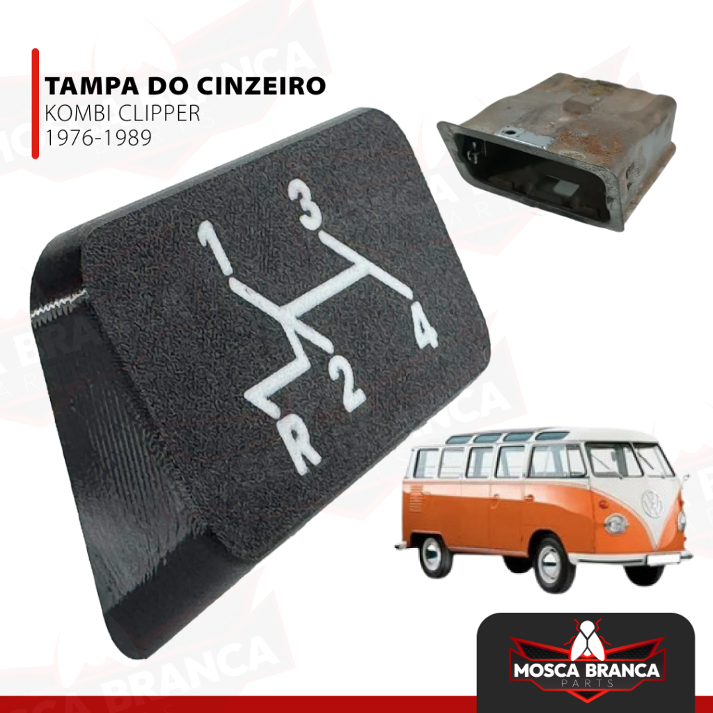 Tampa do Cinzeiro Kombi Clipper 1976 a 1996 – Encaixe Perfeito