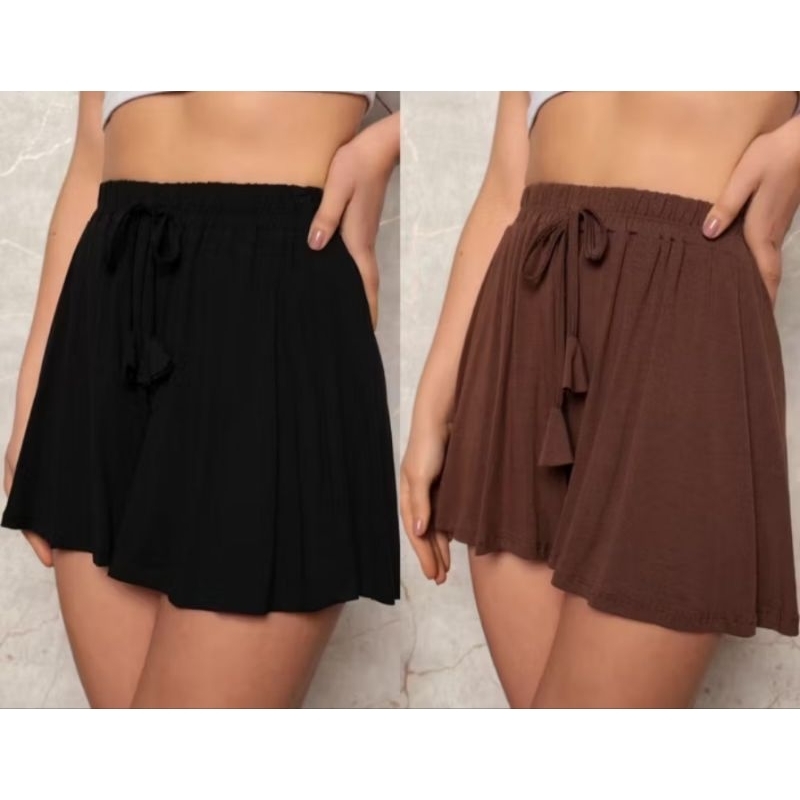 Kit 2 Shorts Feminino Cintura Alta Viscolycra Soltinho Moda Verão Confortável Casual 36-42 em Oferta na Shopee
