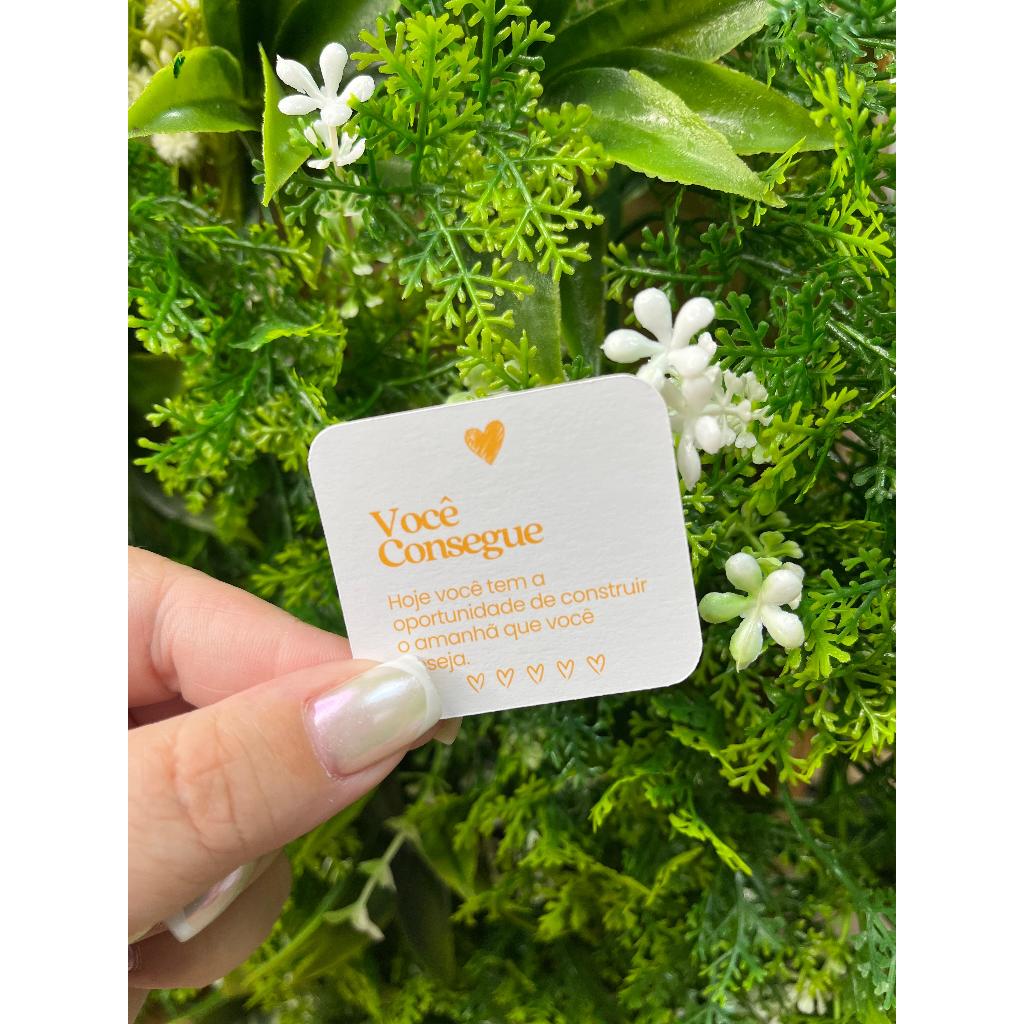 Mini Cartões Agradecimento Frases Reflexivas 4 Frases Cantos Arredondados ± 4x5cm em Oferta na Shopee