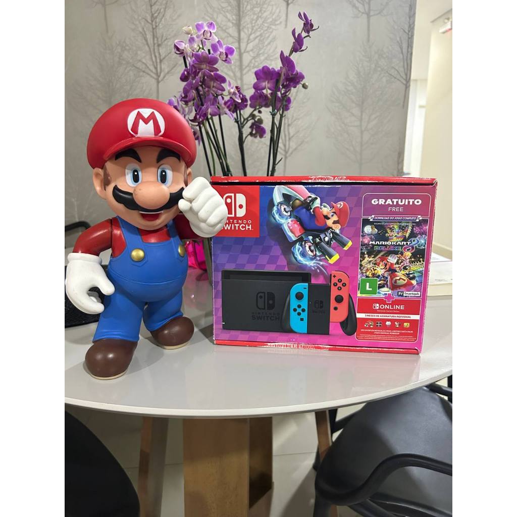 CONSOLE NINTENDO SWITCH V2 NOVO ABERTO PARA DESBLOQUEIO