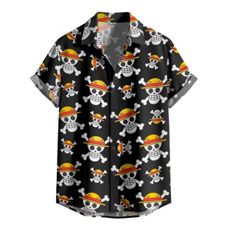 Camisa De Botão One Piece Wanted Luffy Anime Gear 5 [Ref-058] em Oferta na Shopee