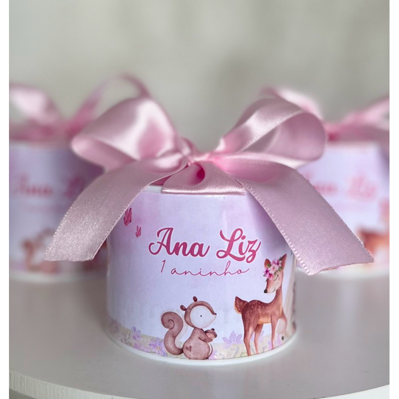 Kit tubolatas personalizadas bosque encantado • Lembrancinha maternidade | batizado | aniversário | chá de bb • 5x6