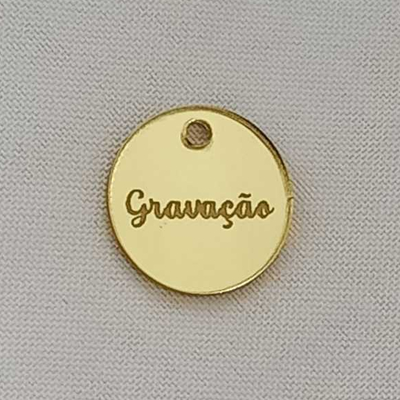 TAG DE CÍRCULO - Tamanho 2 CM - Aplique Personalizado em Acrílico Espelhado em Oferta na Shopee