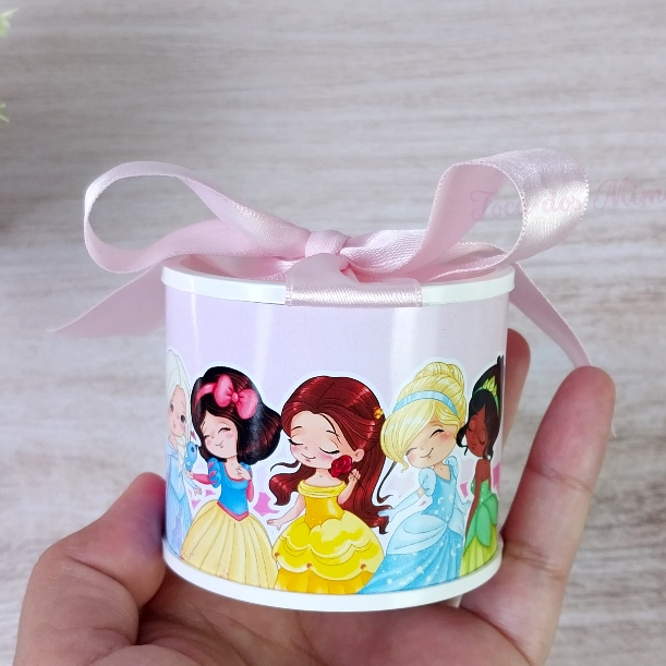 KIT TUBOLATAS PERSONALIZADAS 5X6 cm - PRINCESAS CUTE - LEMBRANCINHA | CHA DE BEBÊ  | ANIVERSÁRIO