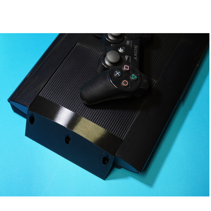 Suporte de Parede para PS3 Super Slim + suporte para controles - Resistente, Moderno e Fácil Instalação