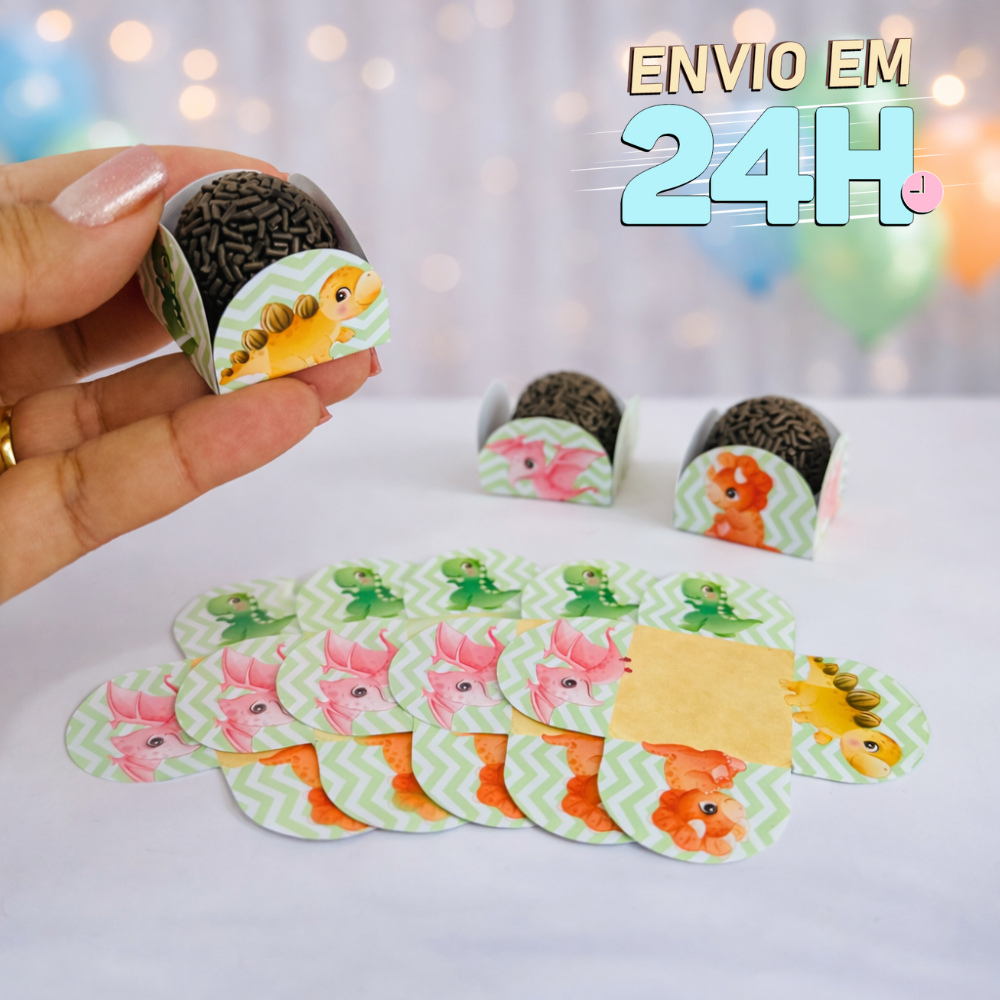 Forminha de Doces Dinossauros Personalizados /Lembrancinha de Festa /Aniversário