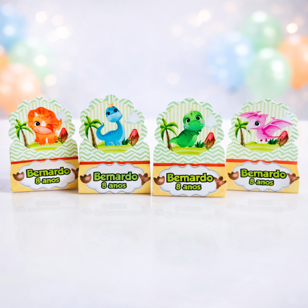 Porta Bis Duplo Dinossauros Personalizados /Lembrancinha de Festa /Aniversário