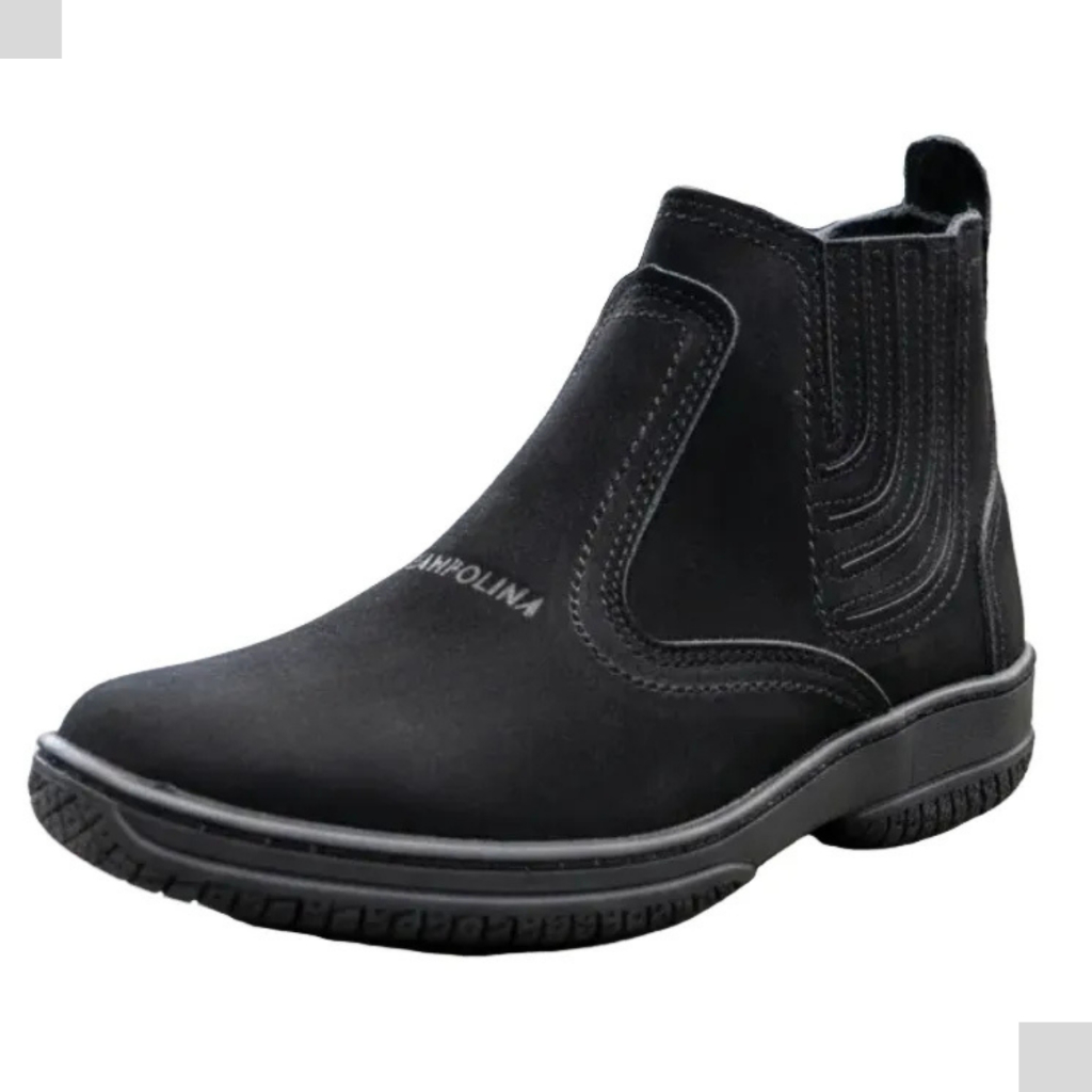 Bota Butina Sapatao Em Couro Nobuck Camurça Legitimo Botina Cowboy Country Rodeio Casual Social 2520