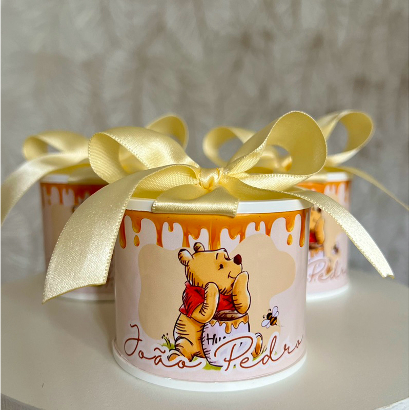 Kit tubolatas personalizadas URSINHO POOH • Lembrancinha maternidade | batizado | aniversário | chá de bb • 5x6