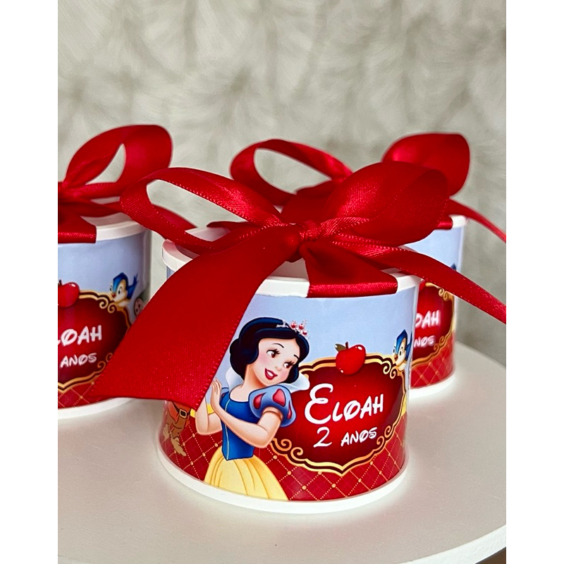 Kit tubolatas personalizadas BRANCA DE NEVE • Lembrancinha maternidade | batizado | aniversário | chá de bb • 5x6