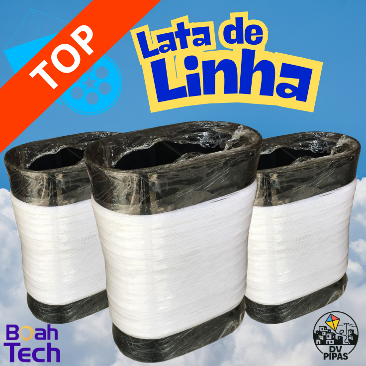 Porta Linha Lata OVAL com 1.000 jds / 500 jds / 200 jds Fio 10, Fio 4 e Fio 4.4 Branca