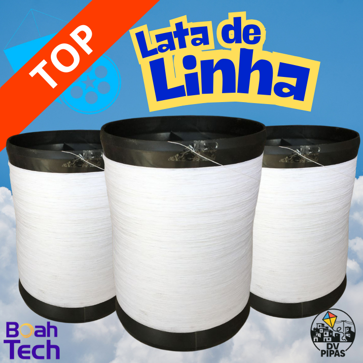 Porta Linha Lata com 500 jds / 200 jds / 100 jds Fio 10, Fio 4 e Fio 4.4 Branca