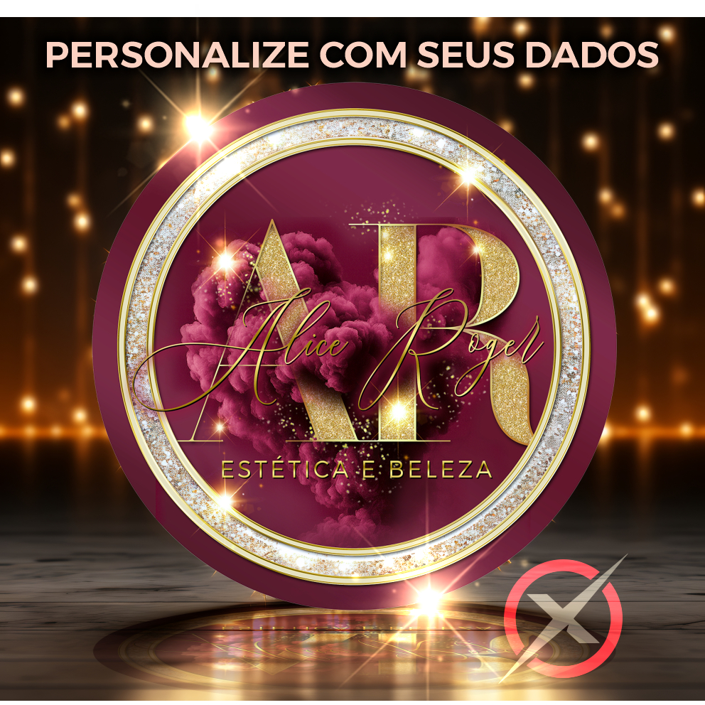 Logo Nail designer Placa Studio achadinhos Salão de Beleza Fachada studio Decoração elegante Placa de logo