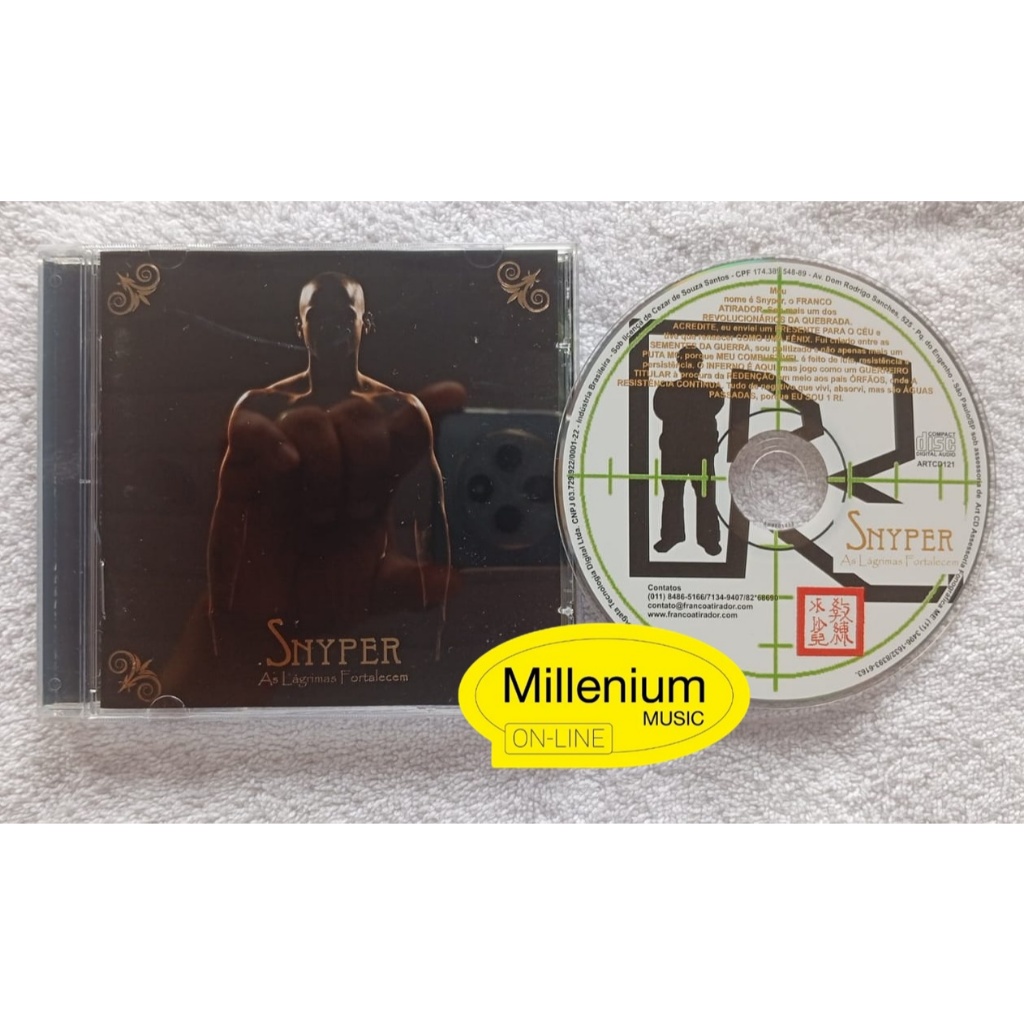 CD Snyper As Lágrimas Fortalecem 2007 Original Gravadora Colecionador Ótimo Estado