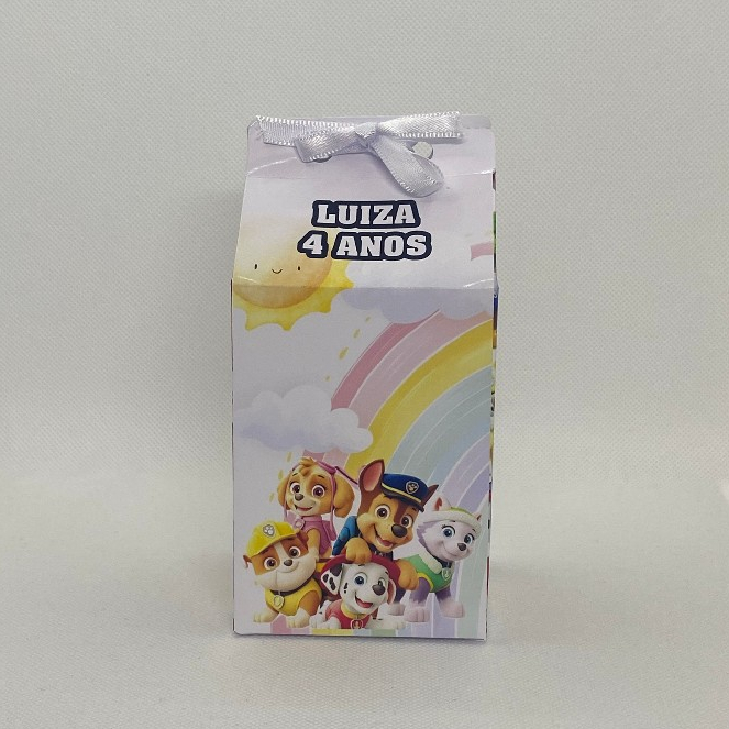 Caixinha Milk Patrulha Canina Personalizada com Nome Idade Lembrancinha Festa Infantil Aniversário