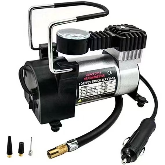 Mini Compressor De Ar 12V Profissional Portátil Elétrico Para Pneu De Carro Bike Moto E Inflaveis em Oferta na Shopee