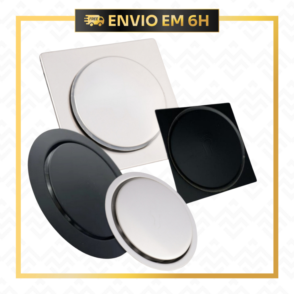 Ralo Inteligente Click 10x10 15x15 Cm Inox Banheiro Lavabo Veda Cheiro