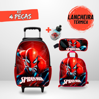 Kit Mochila Escolar Homem Aranha + Lancheira Térmica + Estojo em Oferta na Shopee