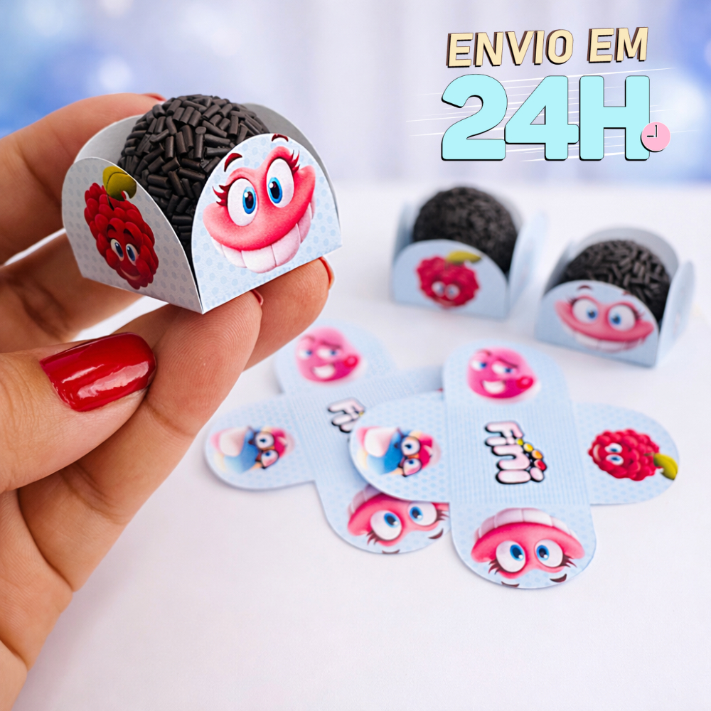 Forminha de Doces Bala Fini Menino Personalizada no Tema /Lembrancinha de Festa /Aniversário