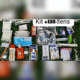 Kit de + 165 itens Equipamentos e de Primeiros Socorros e Higiene para a Mochila de Emergência.