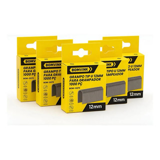 Kit 3.000 Grampos Tipo U 12mm Para Grampeador Tapeceiro Fios e Telas 3 mil grampos
