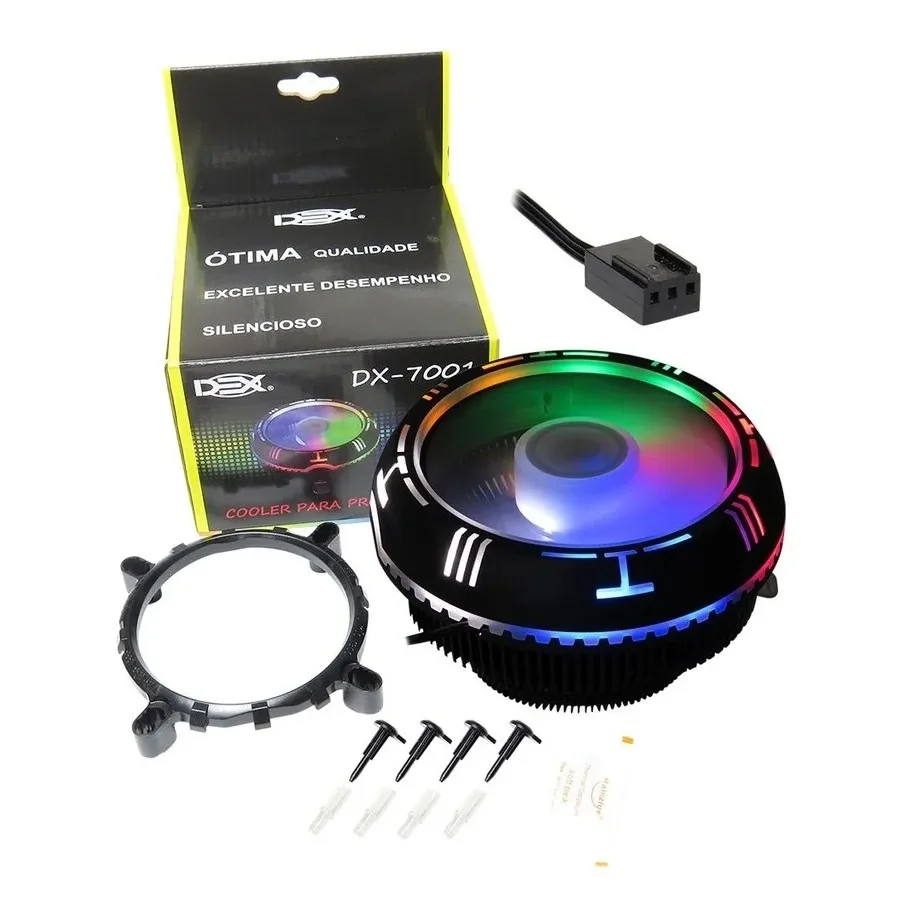 Cooler Para Processador DEX, RGB, Intel e AMD - DX-7001